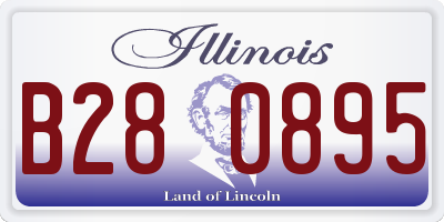 IL license plate B280895