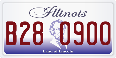 IL license plate B280900