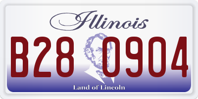 IL license plate B280904