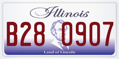 IL license plate B280907