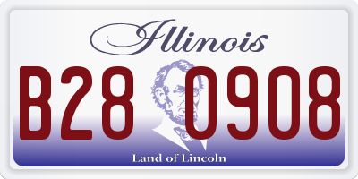 IL license plate B280908