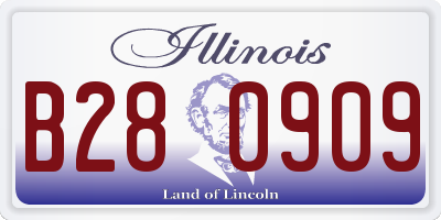 IL license plate B280909