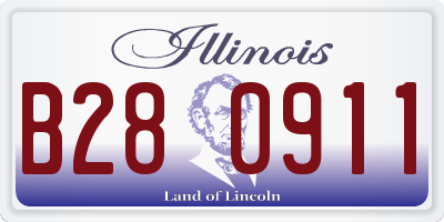 IL license plate B280911