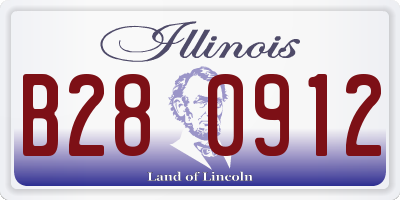 IL license plate B280912