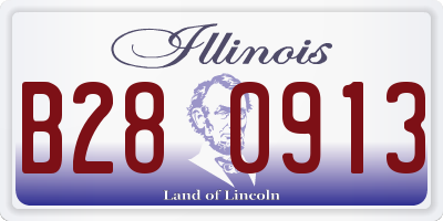 IL license plate B280913