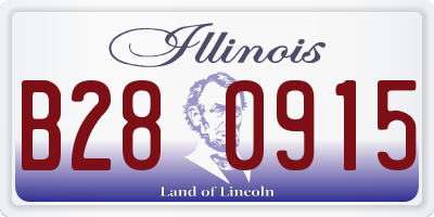 IL license plate B280915