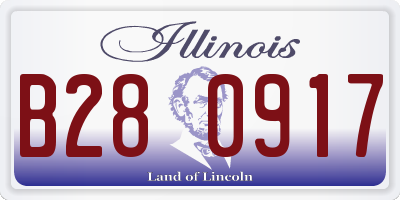 IL license plate B280917