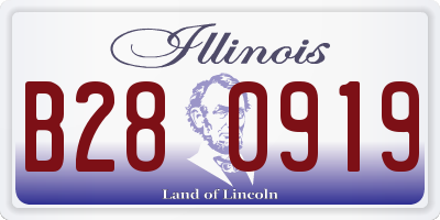 IL license plate B280919