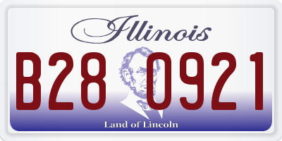 IL license plate B280921