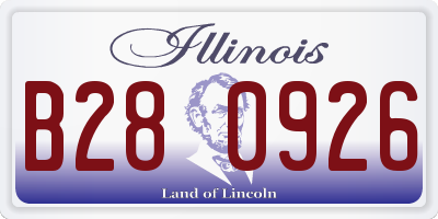 IL license plate B280926