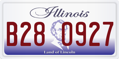 IL license plate B280927