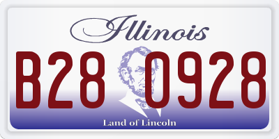 IL license plate B280928