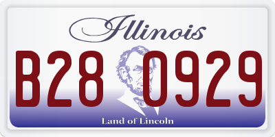 IL license plate B280929