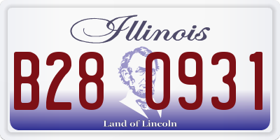 IL license plate B280931