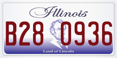 IL license plate B280936
