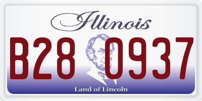 IL license plate B280937
