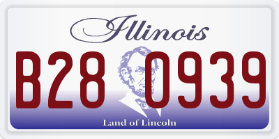 IL license plate B280939