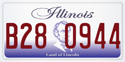 IL license plate B280944