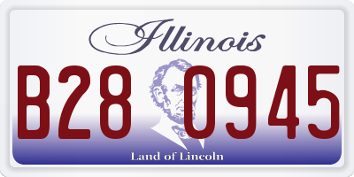 IL license plate B280945