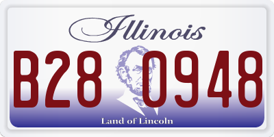 IL license plate B280948