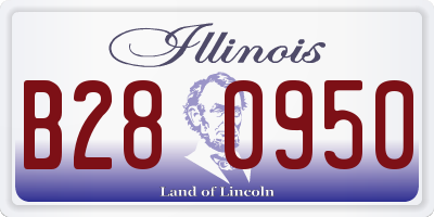 IL license plate B280950