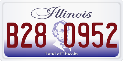 IL license plate B280952