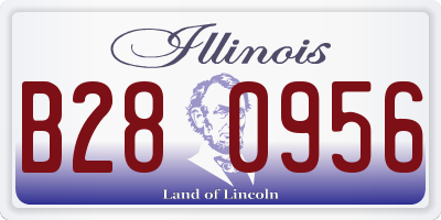 IL license plate B280956