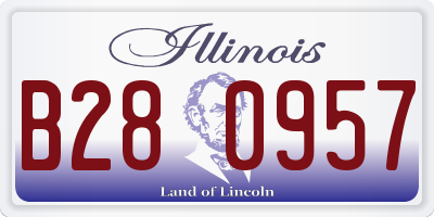 IL license plate B280957