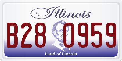 IL license plate B280959
