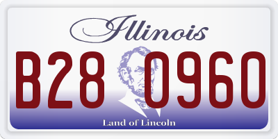 IL license plate B280960