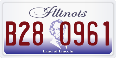 IL license plate B280961