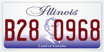 IL license plate B280968