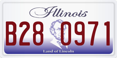 IL license plate B280971