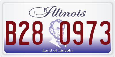 IL license plate B280973