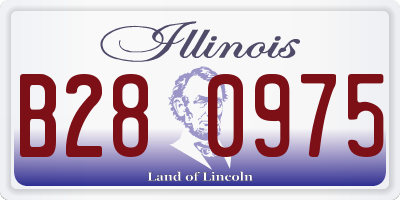 IL license plate B280975