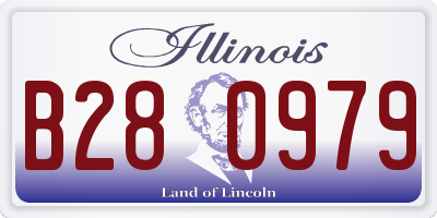 IL license plate B280979
