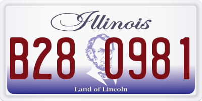 IL license plate B280981