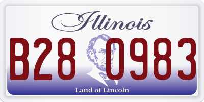 IL license plate B280983
