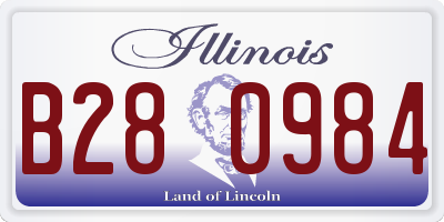 IL license plate B280984