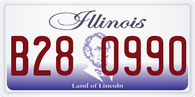 IL license plate B280990