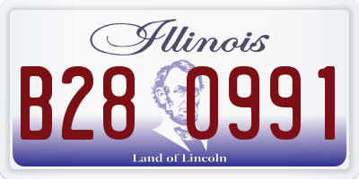 IL license plate B280991