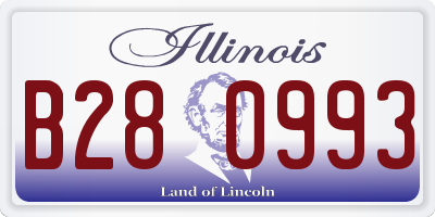 IL license plate B280993