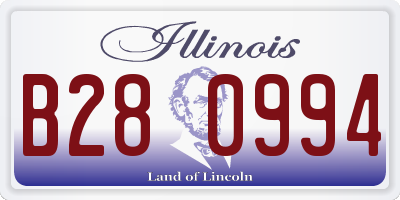 IL license plate B280994