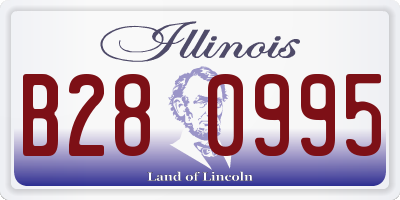 IL license plate B280995