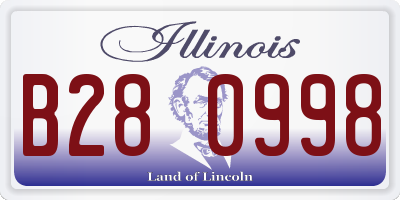 IL license plate B280998