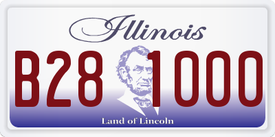IL license plate B281000