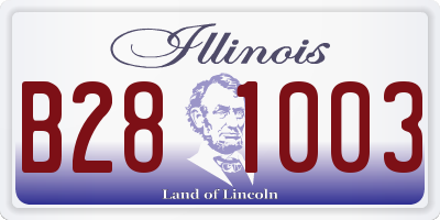 IL license plate B281003