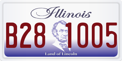 IL license plate B281005