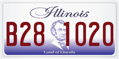 IL license plate B281020