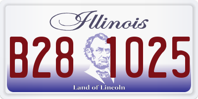 IL license plate B281025